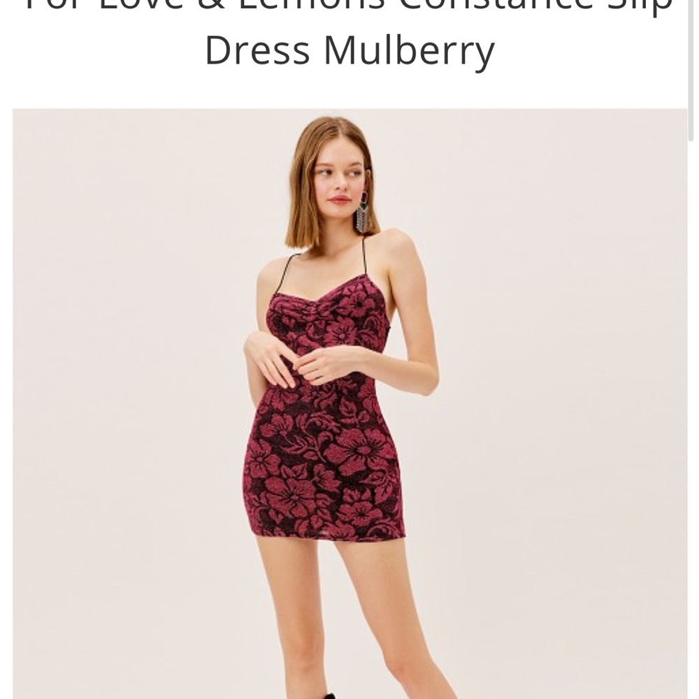 For Love And Lemons Pink Floral Mini Dress